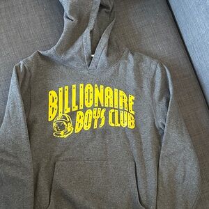 Billionaire Boys Club Charcoal Hoodie with Vibrant Yellow Logo